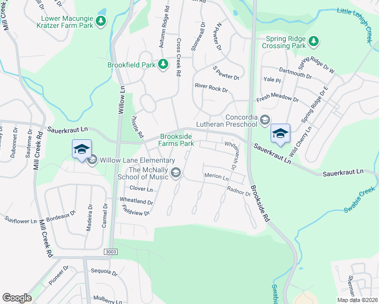 map of restaurants, bars, coffee shops, grocery stores, and more near 2668 Rolling Green Drive in Macungie