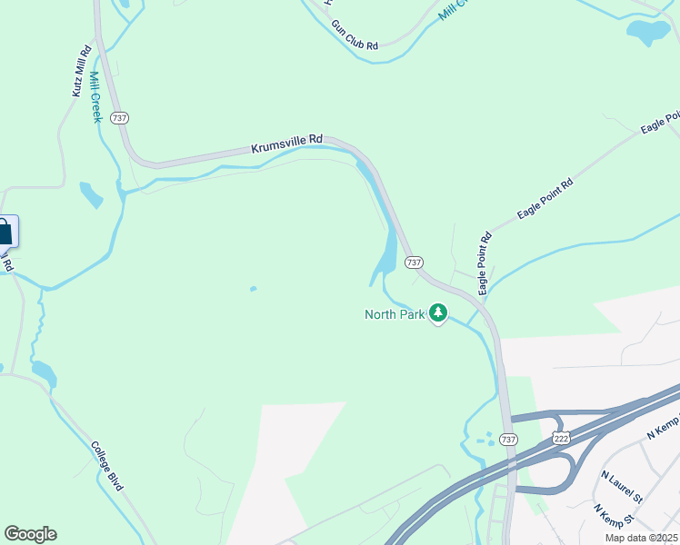 map of restaurants, bars, coffee shops, grocery stores, and more near 179 Long Dam Road in Kutztown