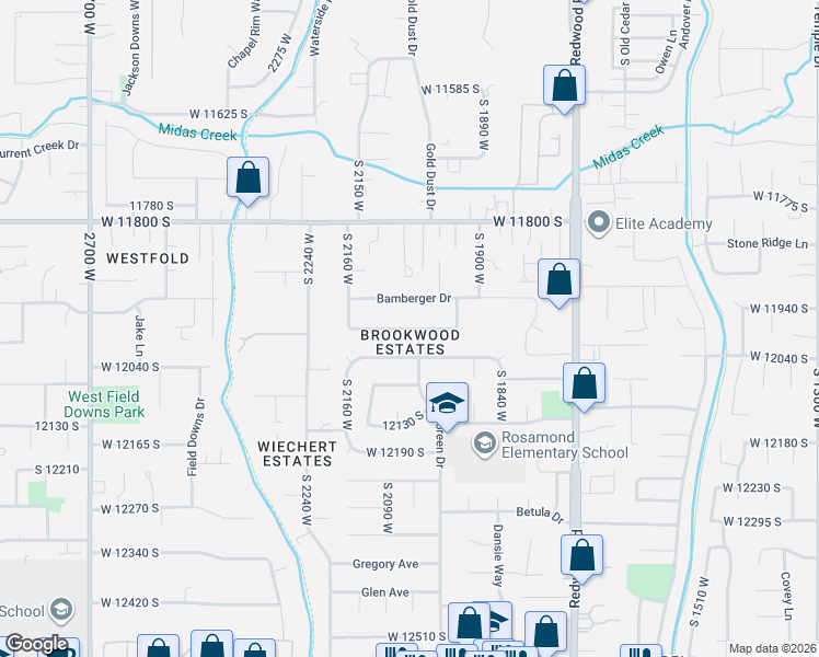 map of restaurants, bars, coffee shops, grocery stores, and more near 2022 West 12015 South in Riverton