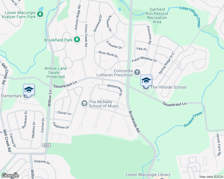 map of restaurants, bars, coffee shops, grocery stores, and more near 5784 Whitemarsh Drive in Macungie