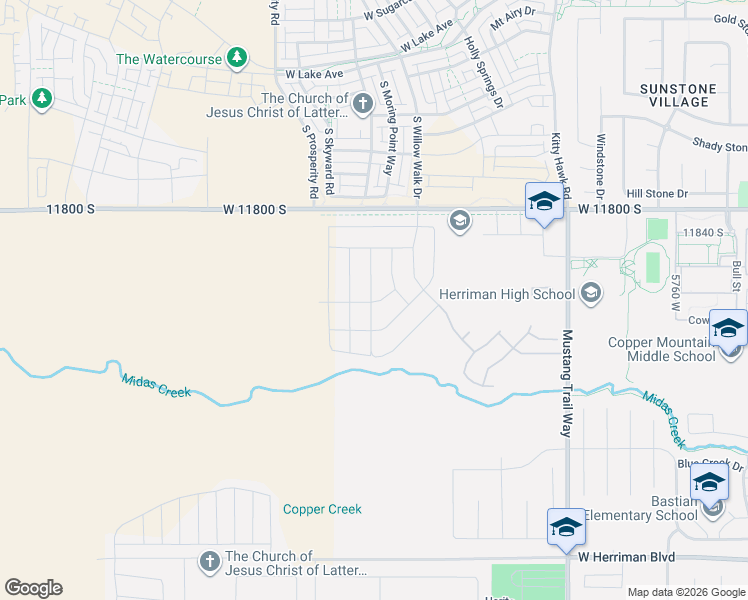 map of restaurants, bars, coffee shops, grocery stores, and more near 11800 South in Herriman