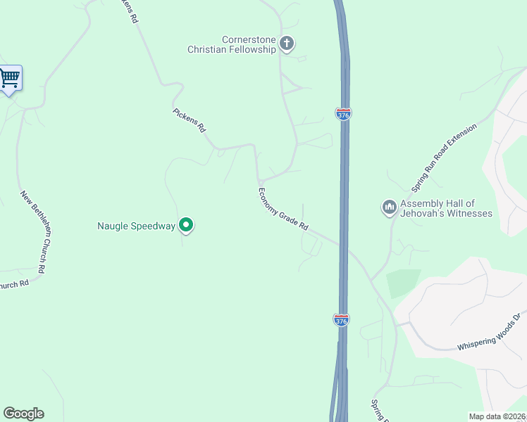 map of restaurants, bars, coffee shops, grocery stores, and more near 108 Economy Grade Road in Coraopolis