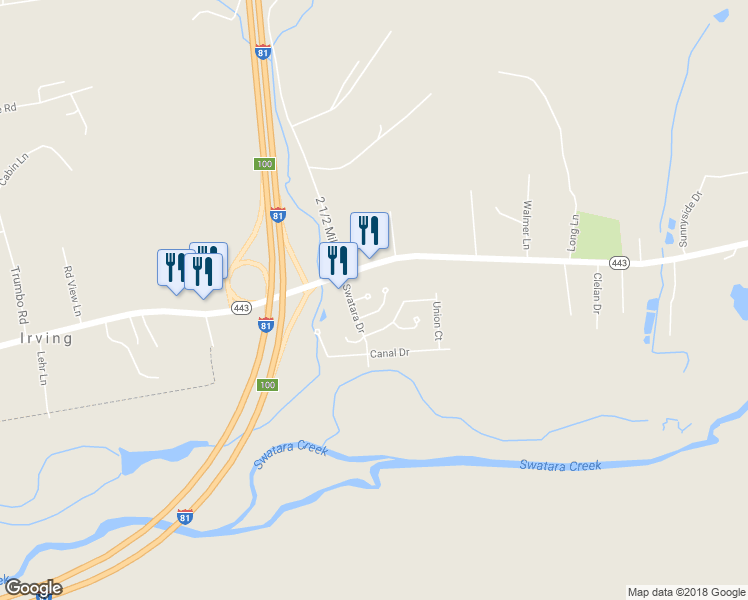 map of restaurants, bars, coffee shops, grocery stores, and more near 140 Juniper Court in Pine Grove