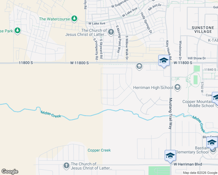 map of restaurants, bars, coffee shops, grocery stores, and more near 6301 West 11800 South in Herriman