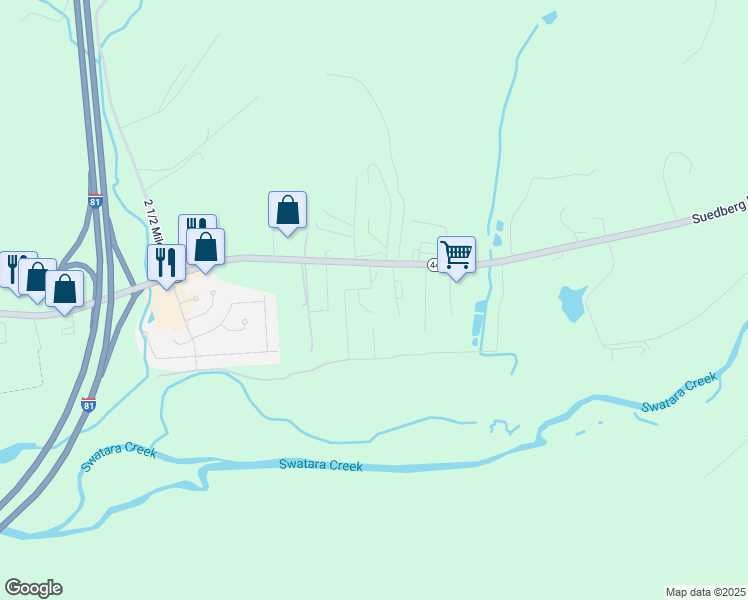 map of restaurants, bars, coffee shops, grocery stores, and more near 1 Beauty Mary Way in Pine Grove