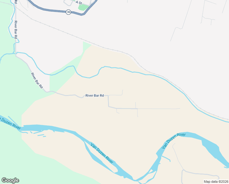 map of restaurants, bars, coffee shops, grocery stores, and more near 1489 River Bar Road in Fortuna