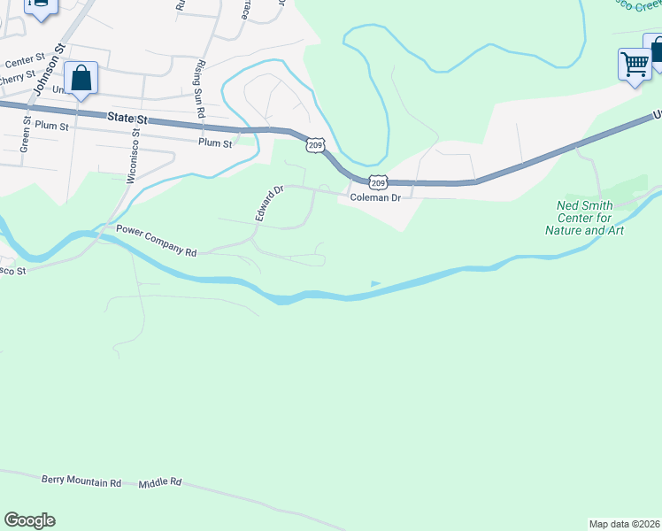 map of restaurants, bars, coffee shops, grocery stores, and more near 165 Natures Trail in Millersburg