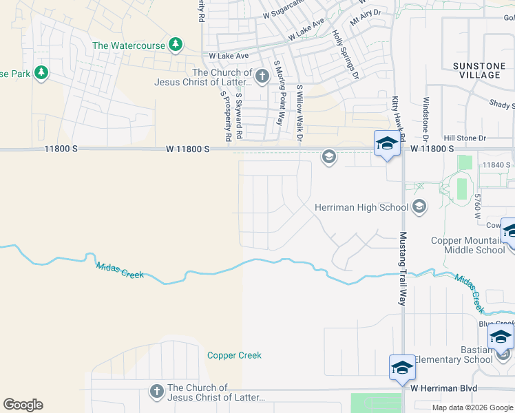 map of restaurants, bars, coffee shops, grocery stores, and more near 6301 West 11800 South in Herriman