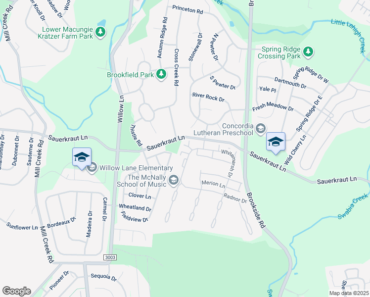 map of restaurants, bars, coffee shops, grocery stores, and more near 2530 Waynesborough Court in Macungie