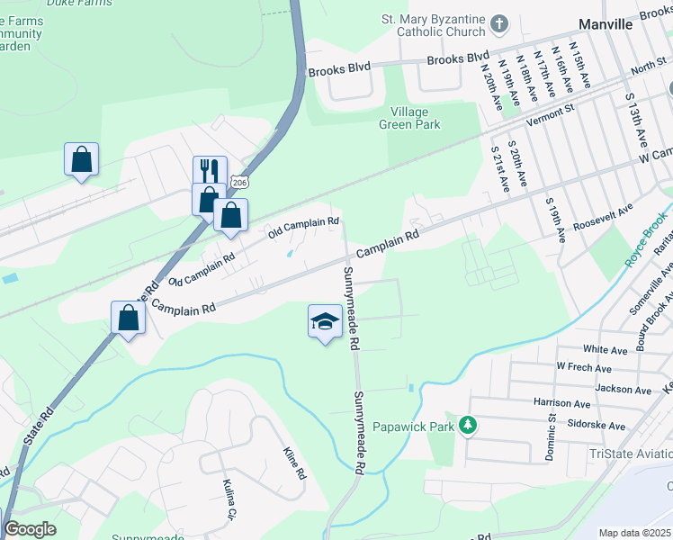map of restaurants, bars, coffee shops, grocery stores, and more near 2211 Camplain Road in Somerset County