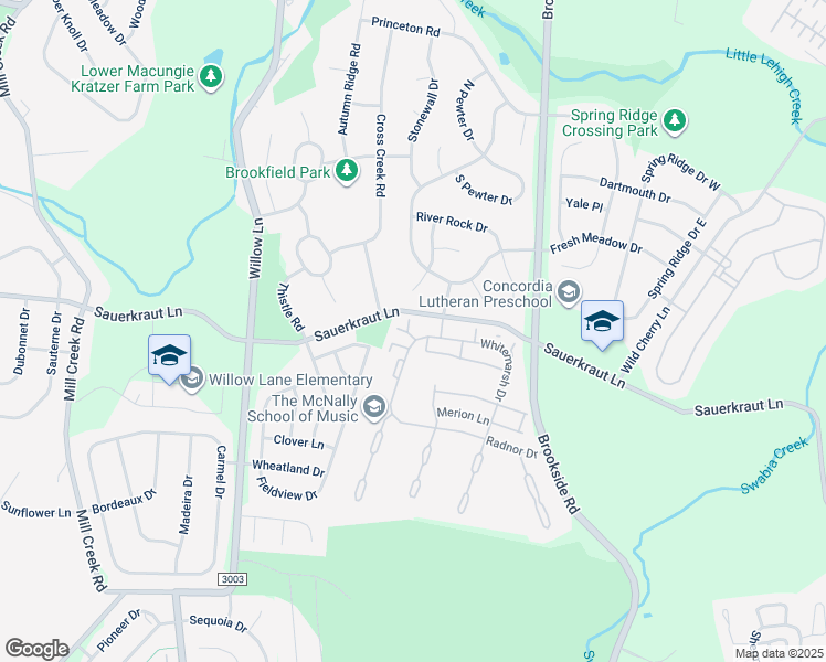 map of restaurants, bars, coffee shops, grocery stores, and more near 2530 Waynesborough Court in Macungie