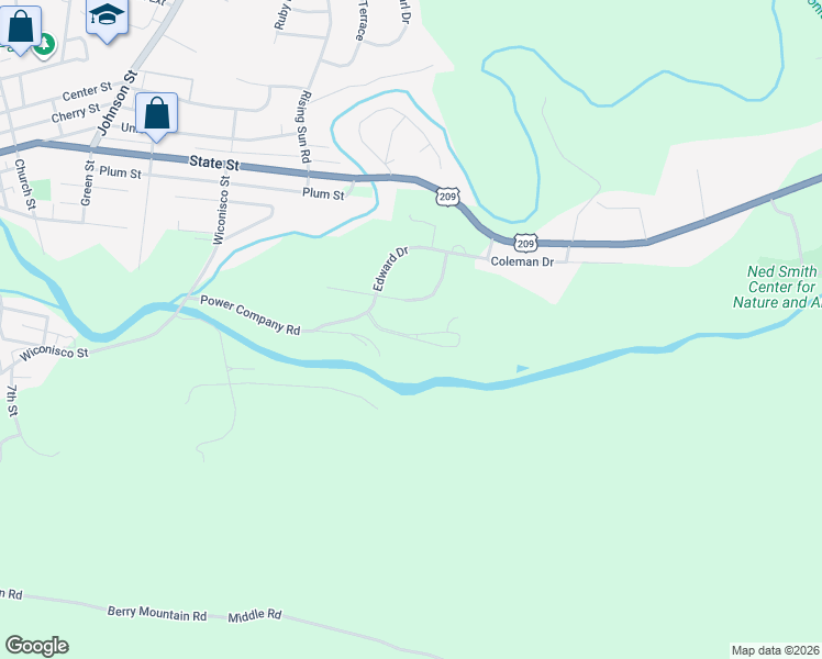 map of restaurants, bars, coffee shops, grocery stores, and more near 117 Natures Trail in Millersburg