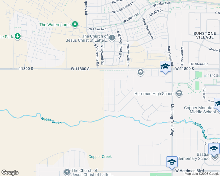 map of restaurants, bars, coffee shops, grocery stores, and more near 6301 West 11800 South in Herriman