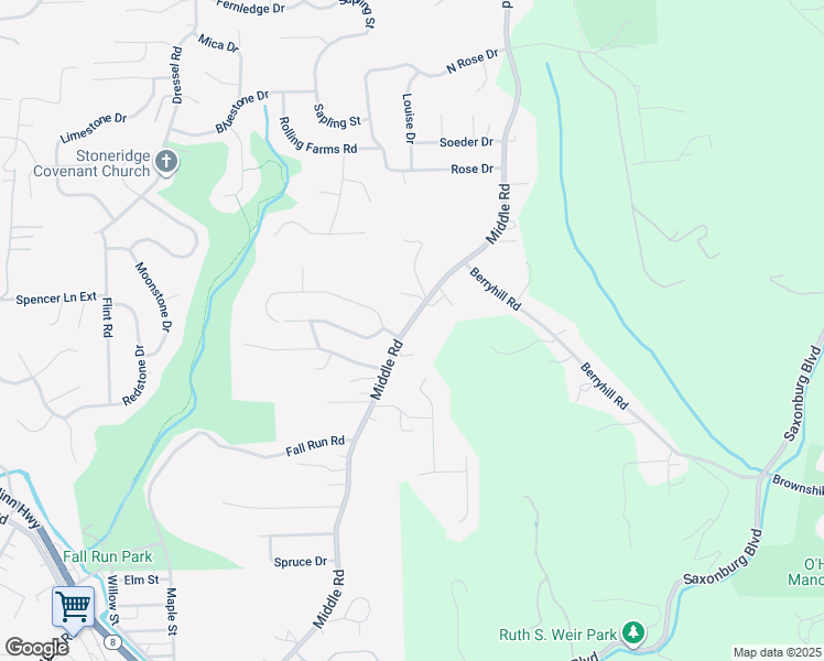 map of restaurants, bars, coffee shops, grocery stores, and more near 1628 Middle Road in Glenshaw