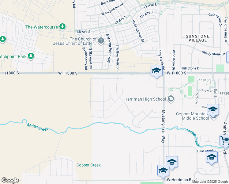 map of restaurants, bars, coffee shops, grocery stores, and more near 11908 Teton Park Drive in Herriman