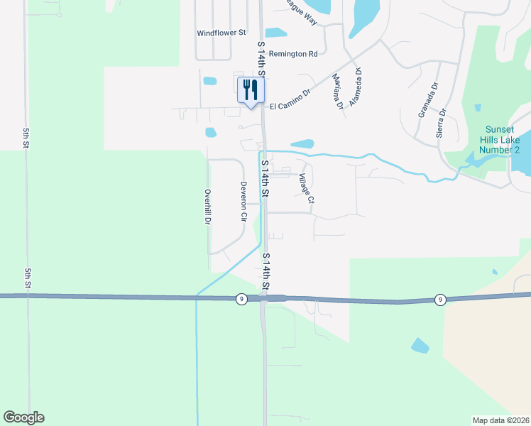 map of restaurants, bars, coffee shops, grocery stores, and more near 2697 South 14th Street in Pekin
