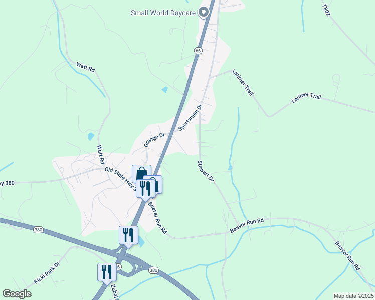 map of restaurants, bars, coffee shops, grocery stores, and more near 617 Edgewood Drive in Apollo