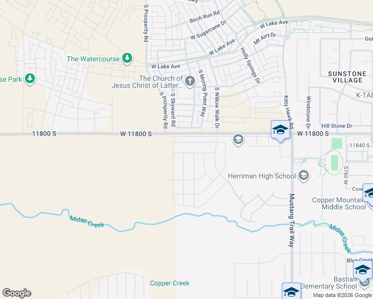 map of restaurants, bars, coffee shops, grocery stores, and more near 6354 Elk Refuge Way in Herriman