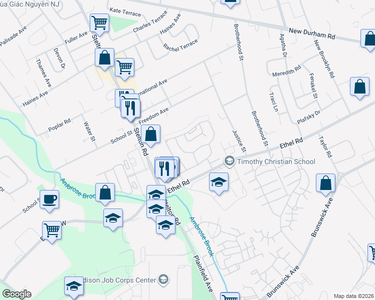 map of restaurants, bars, coffee shops, grocery stores, and more near 312 Pegasus Road in Piscataway