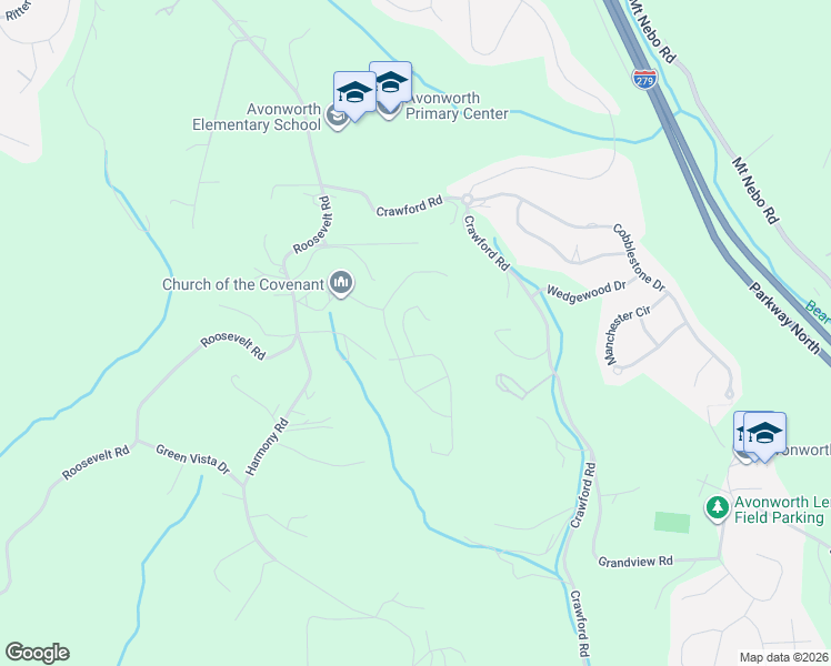 map of restaurants, bars, coffee shops, grocery stores, and more near 106 Gilleland Ln in Pittsburgh