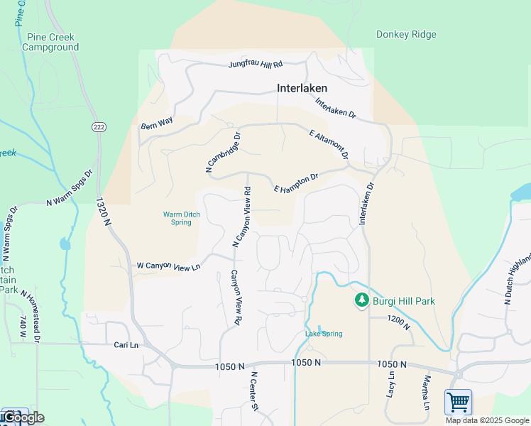 map of restaurants, bars, coffee shops, grocery stores, and more near 81 West Wilson Court in Midway