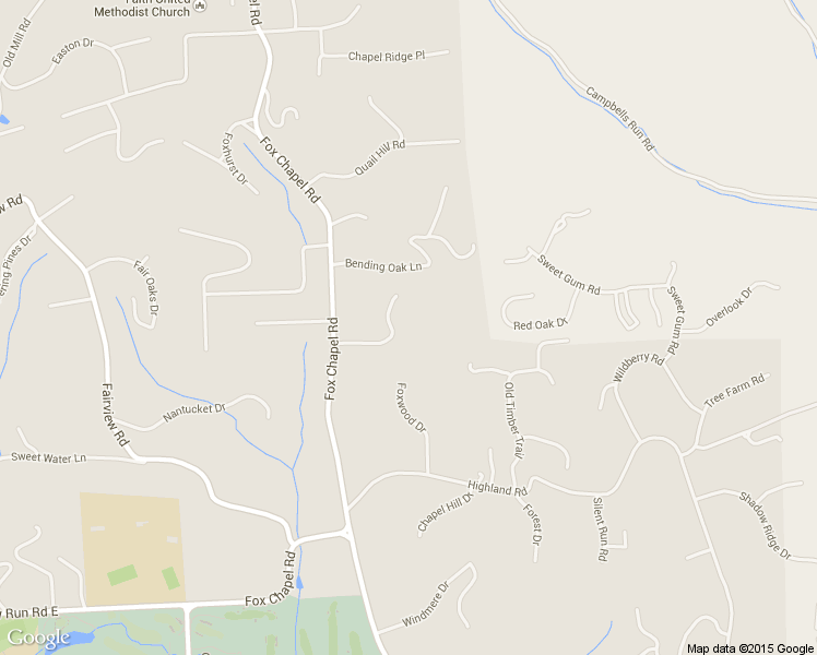 map of restaurants, bars, coffee shops, grocery stores, and more near 1094 Fox Chapel Road in Pittsburgh