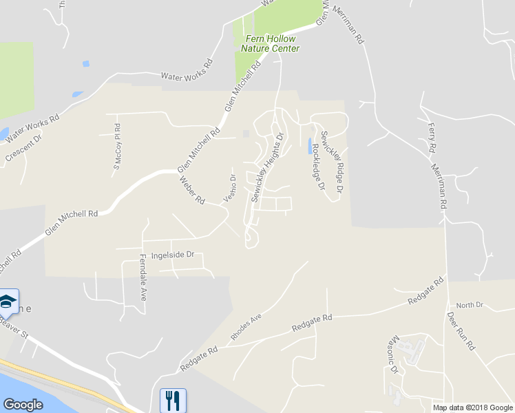map of restaurants, bars, coffee shops, grocery stores, and more near 911 Sewickley Heights Drive in Sewickley