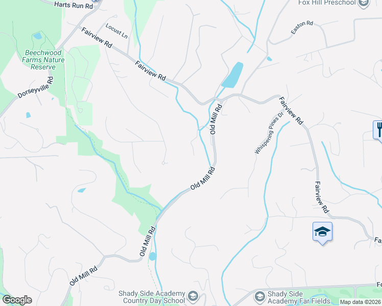 map of restaurants, bars, coffee shops, grocery stores, and more near 123 Millstone Lane in Pittsburgh