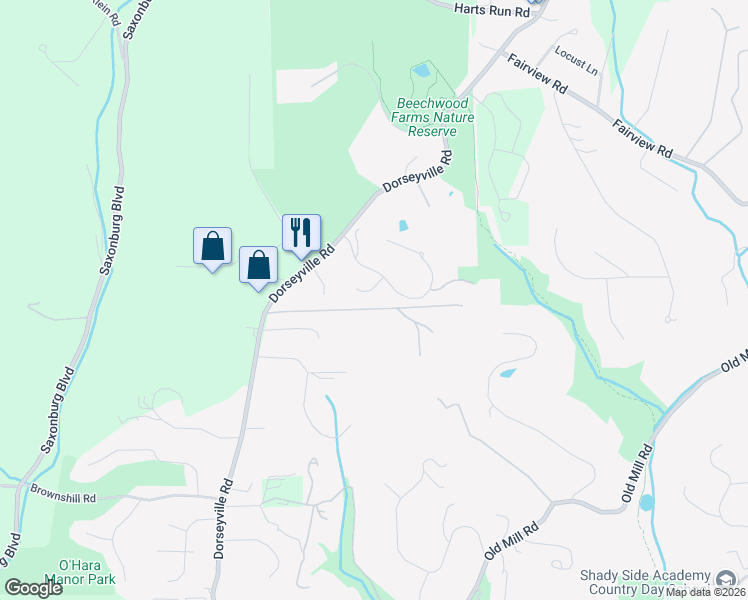 map of restaurants, bars, coffee shops, grocery stores, and more near 910 Settlers Ridge Road in Pittsburgh