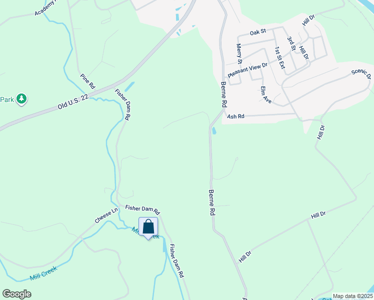 map of restaurants, bars, coffee shops, grocery stores, and more near 222 Berne Road in Hamburg