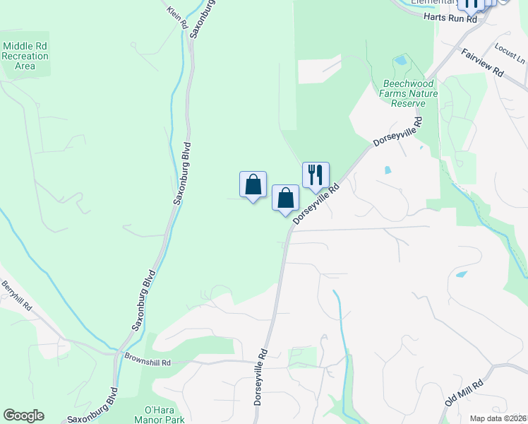 map of restaurants, bars, coffee shops, grocery stores, and more near 105 Chapel Crest Terrace in Pittsburgh