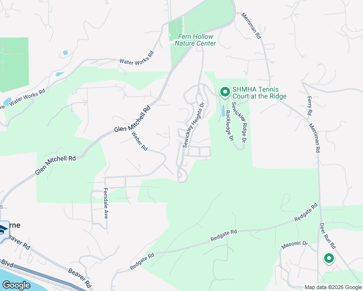 map of restaurants, bars, coffee shops, grocery stores, and more near 104 Little Hollow Drive in Sewickley