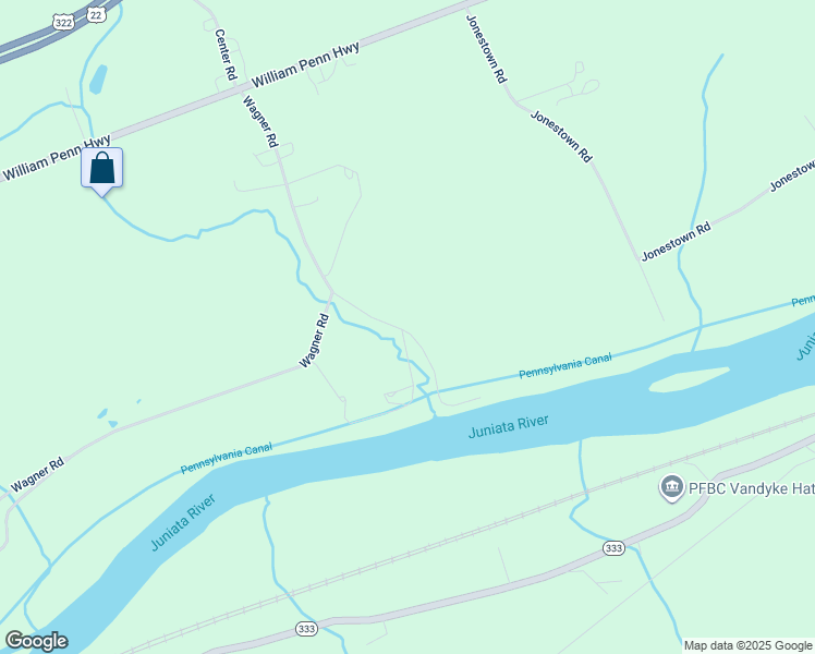 map of restaurants, bars, coffee shops, grocery stores, and more near 163 Muskrat Springs Road in Mifflintown