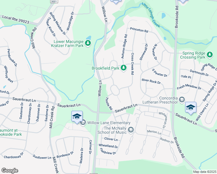 map of restaurants, bars, coffee shops, grocery stores, and more near 6030 Eli Circle in Macungie