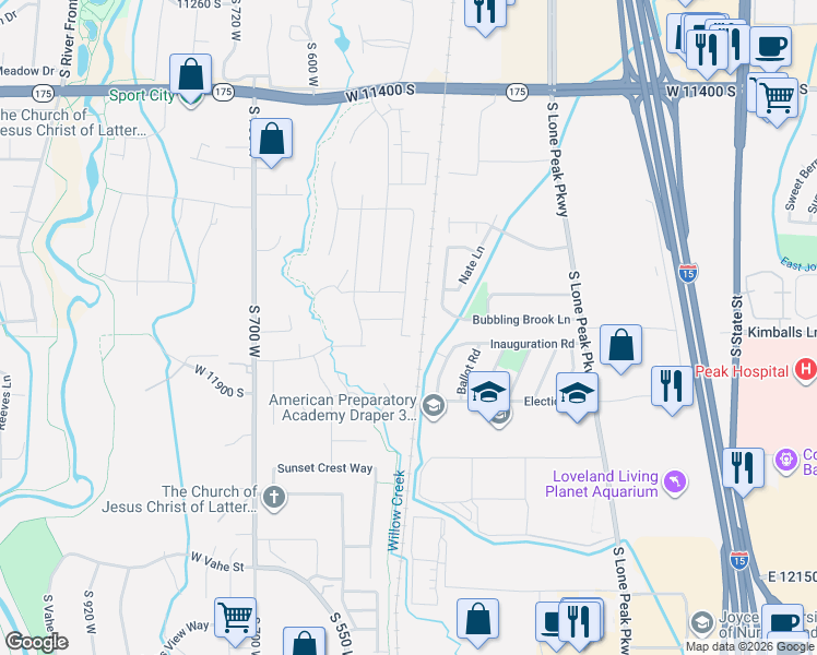 map of restaurants, bars, coffee shops, grocery stores, and more near in Salt Lake County