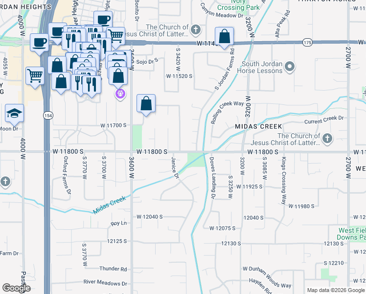 map of restaurants, bars, coffee shops, grocery stores, and more near 11787 History Drive in South Jordan