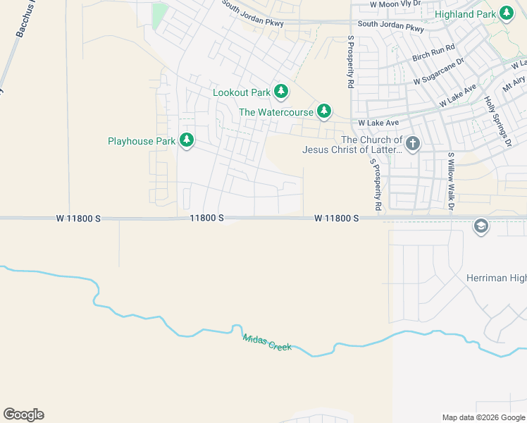 map of restaurants, bars, coffee shops, grocery stores, and more near W 11800 S in South Jordan