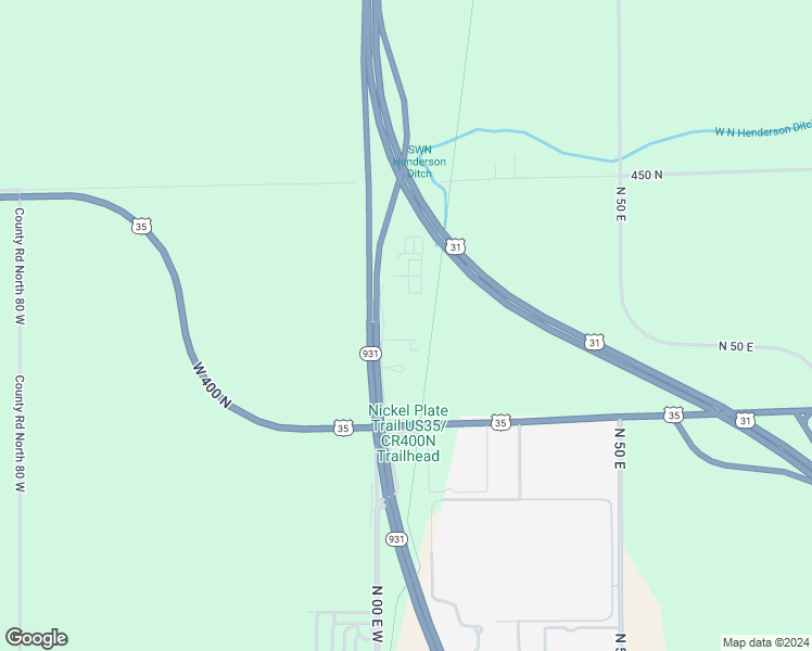 map of restaurants, bars, coffee shops, grocery stores, and more near 4174 North 00 East West in Kokomo