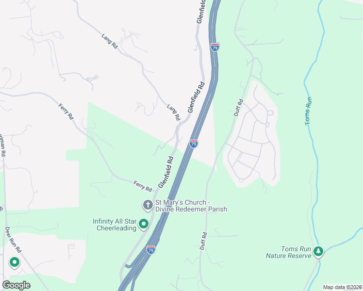 map of restaurants, bars, coffee shops, grocery stores, and more near 587 Glenfield Road in Sewickley