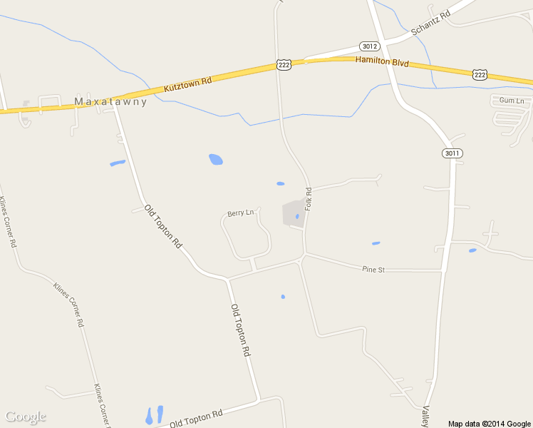 map of restaurants, bars, coffee shops, grocery stores, and more near 34 Berry Circle in Mertztown