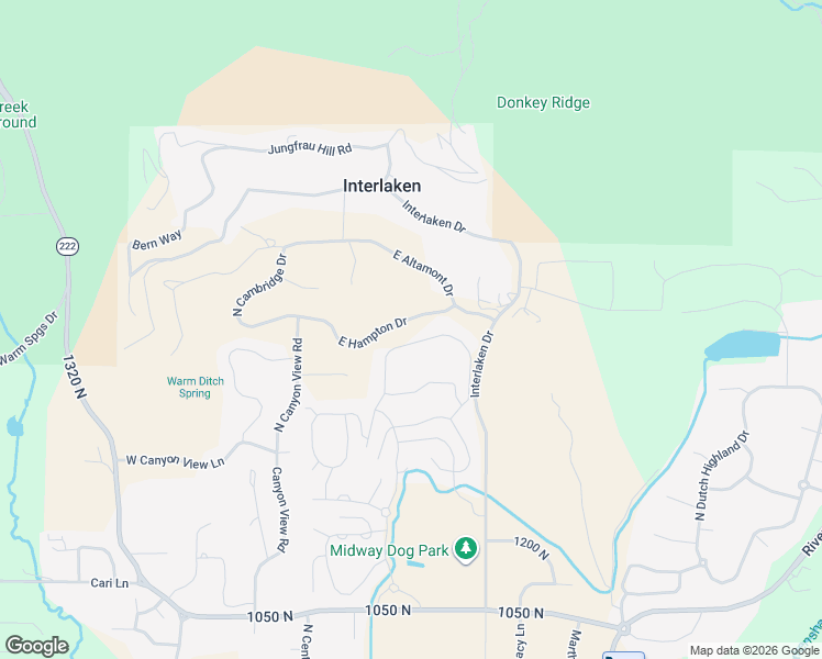 map of restaurants, bars, coffee shops, grocery stores, and more near 52 E Provence Way in Midway