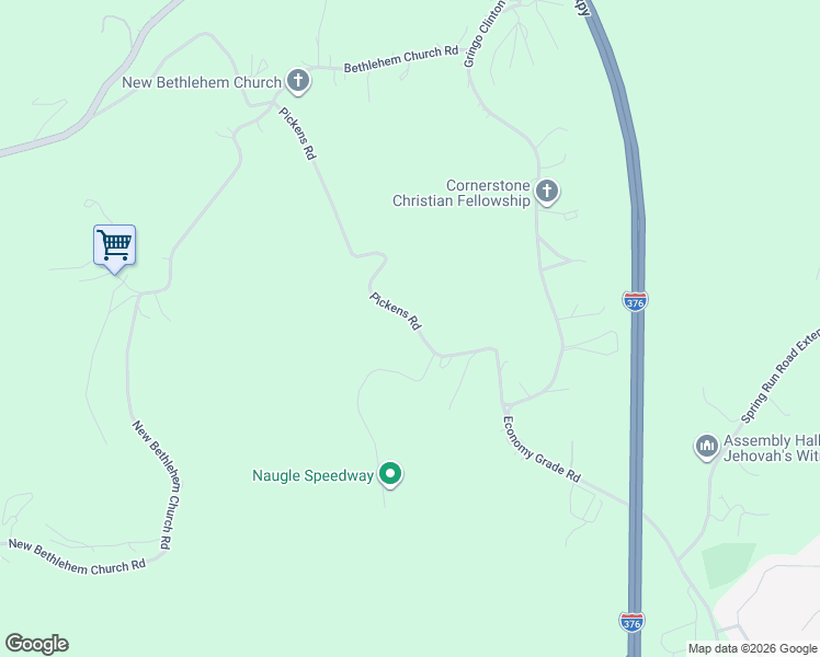 map of restaurants, bars, coffee shops, grocery stores, and more near 222 Pickens Road in Aliquippa
