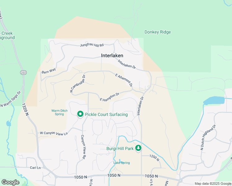 map of restaurants, bars, coffee shops, grocery stores, and more near 107 East Hampton Drive in Midway