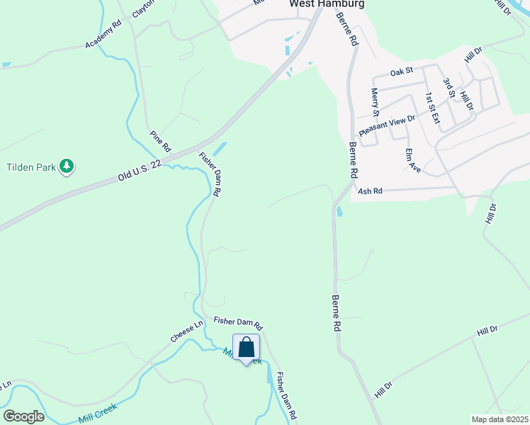 map of restaurants, bars, coffee shops, grocery stores, and more near 222 Berne Road in Hamburg