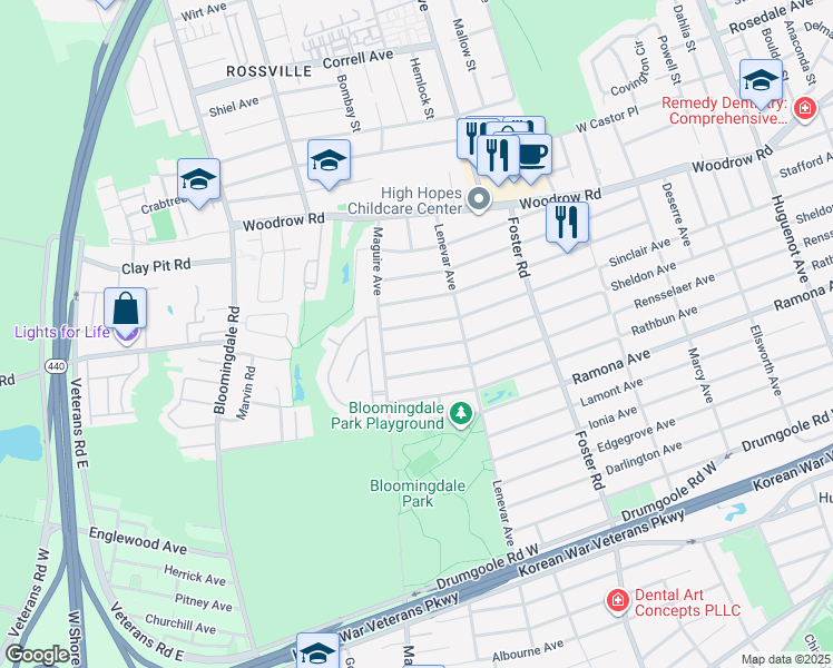 map of restaurants, bars, coffee shops, grocery stores, and more near 1065 Sheldon Avenue in Staten Island