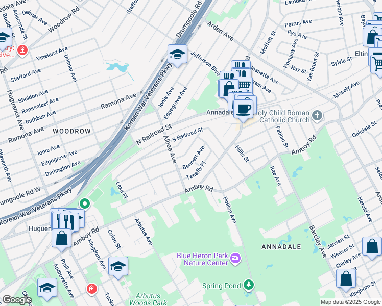 map of restaurants, bars, coffee shops, grocery stores, and more near 90 Bennett Avenue in Staten Island