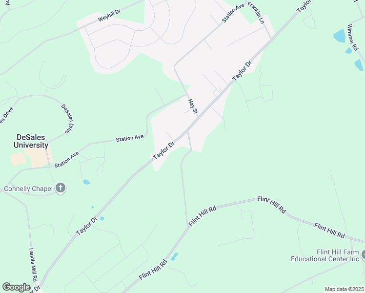 map of restaurants, bars, coffee shops, grocery stores, and more near 2250 Taylor Drive in Lehigh County