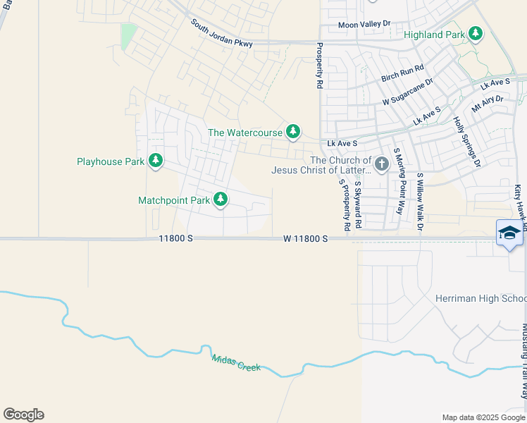 map of restaurants, bars, coffee shops, grocery stores, and more near 6642 West Skip Rock Road in South Jordan