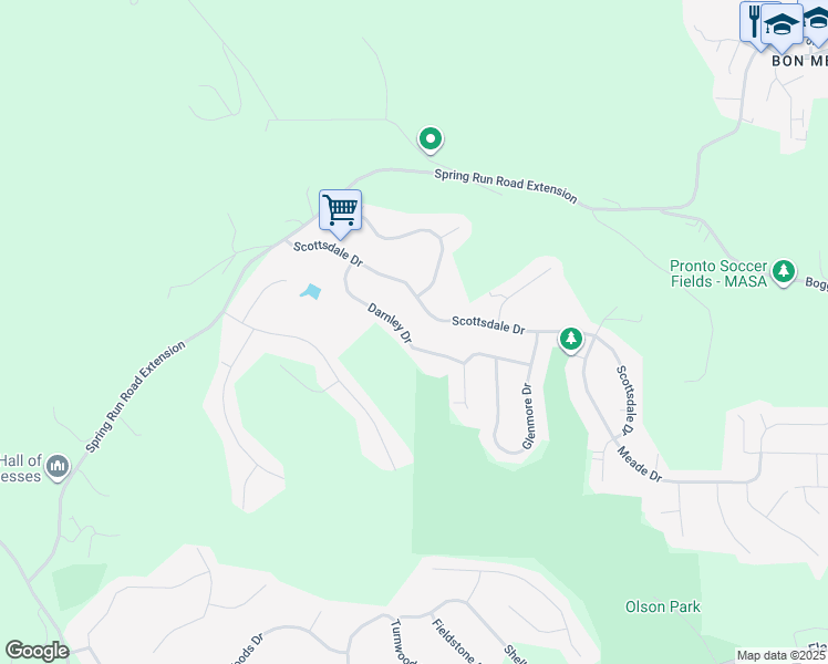 map of restaurants, bars, coffee shops, grocery stores, and more near 139 Darnley Drive in Coraopolis