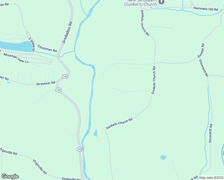 map of restaurants, bars, coffee shops, grocery stores, and more near 947 Dunkels Church Road in Kutztown